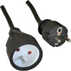 Cable Company PSPC05 rozgałęziacz 5 m 1 x gniazdo sieciowe Wewnętrzna Czarny