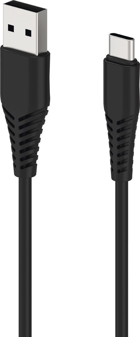 Kabel USB 2GO USB-B - USB-C 1 m Czarny (797281)