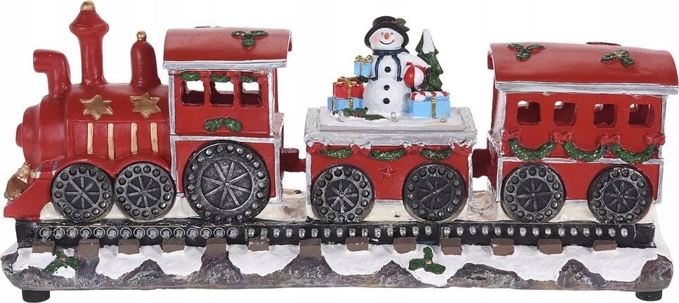 Pociąg LED świąteczny, motyw Bałwanka, 39 cm