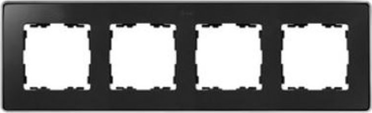 Kontakt-Simon Simon Detail 82 Ramka poczwórna Detail SELECT-metal GRAFIT / podstawa Chrom 8201640-241