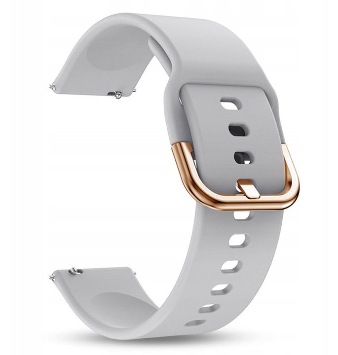 PASEK SILIKONOWY DO SMARTWATCHA ZEGARKA SIWY GOŁĄBKOWY SZARY 20 MM