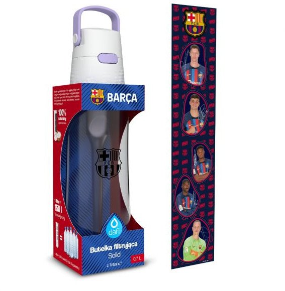 Butelka Dafi SOLID FC Barcelona 0,7l lavender