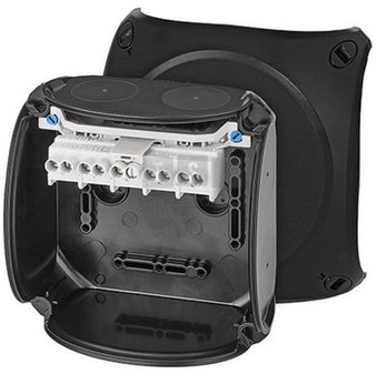 62000337 Puszka odgałęźna ATEX do stref 2 i 22 IP66 130x130x77mm czarna 5x6 mm Cu KX 0606 C