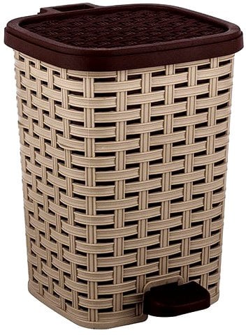 Kosz na śmieci Katex Pojemnik z pedałem 12l RATTAN -beżowy / 272x249x342mm/ N