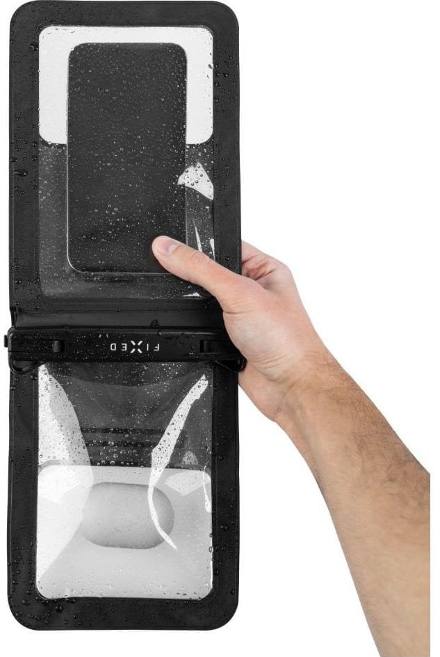 Etui wodoszczelne FIXED Float Twin z dwiema kieszeniami do iPhone i innych akcesoriów przeźroczyste/czarne - Gwarancja bezpieczeństwa. Proste raty. Be