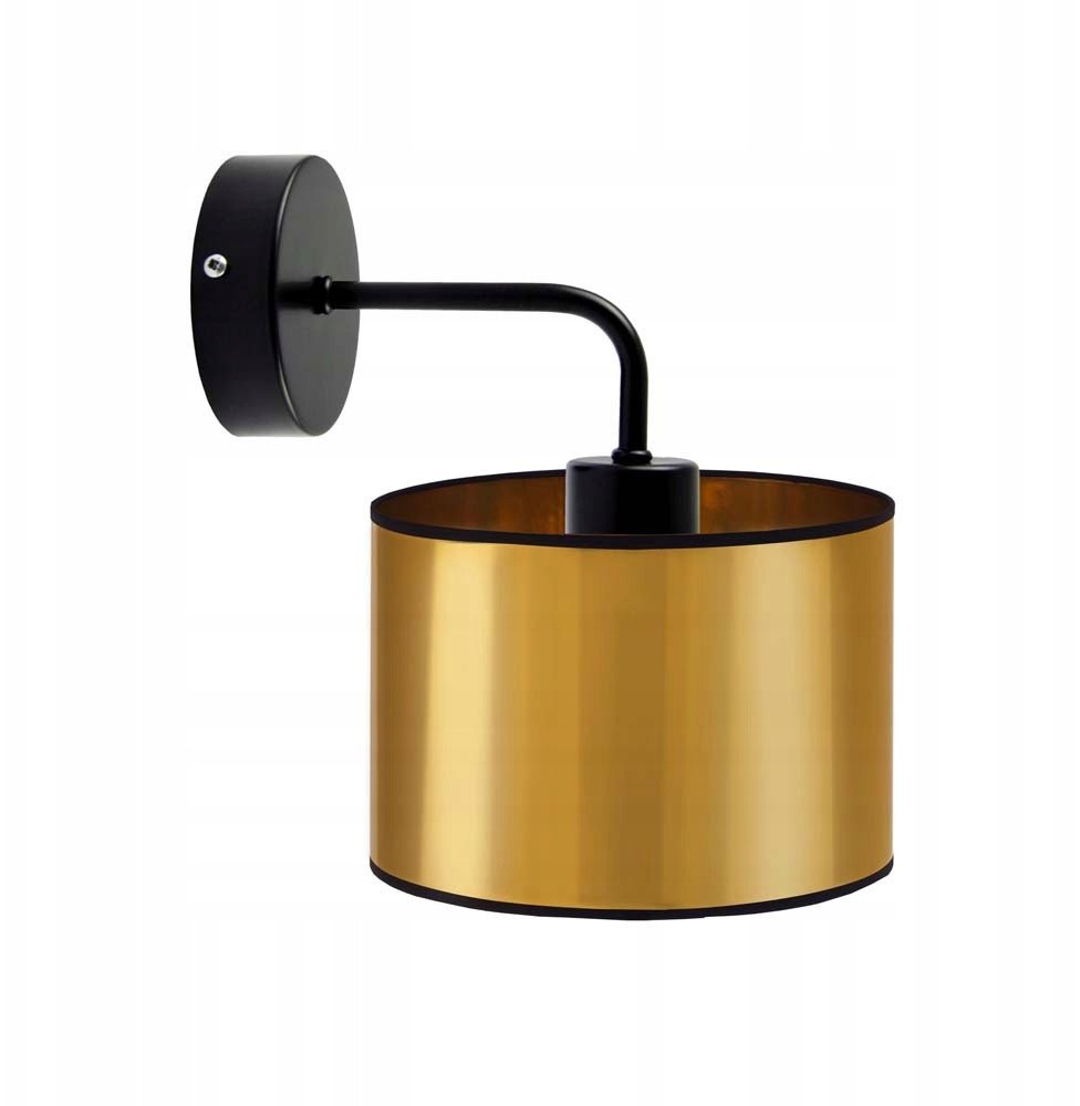 Kinkiet złoto-czarny do salonu AURORA MIRROR lampa ścienna LED w stylu loftowym E27