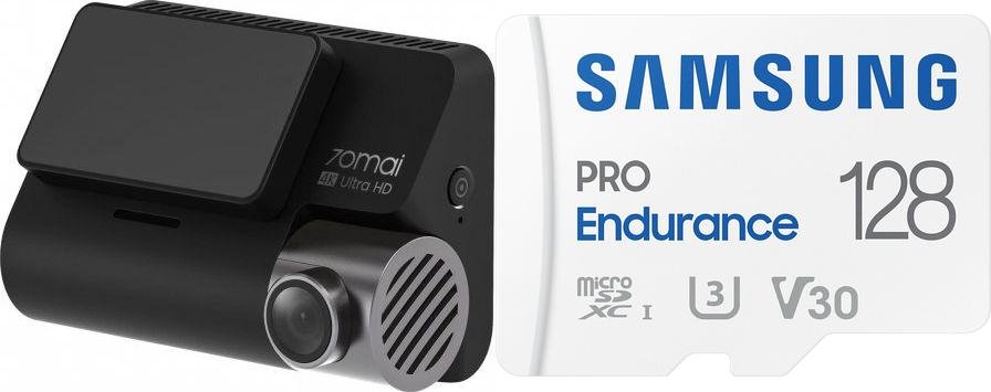 Wideorejestrator 70mai Wideorejestrator 70mai A800S Czarny + tylna kamera RC06 + Karta Samsung PRO Endurance 2022 MicroSDXC 128 GB Class