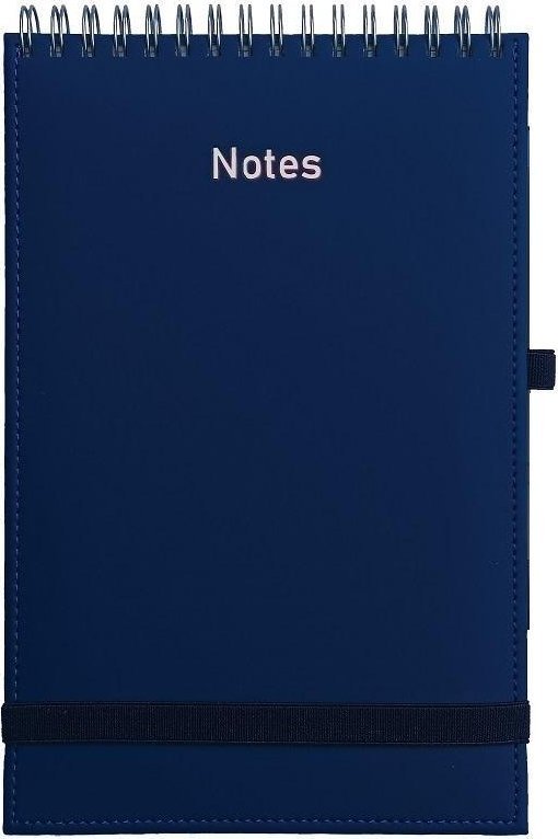 Notes A5 Vivella na spirali z gumką granatowy