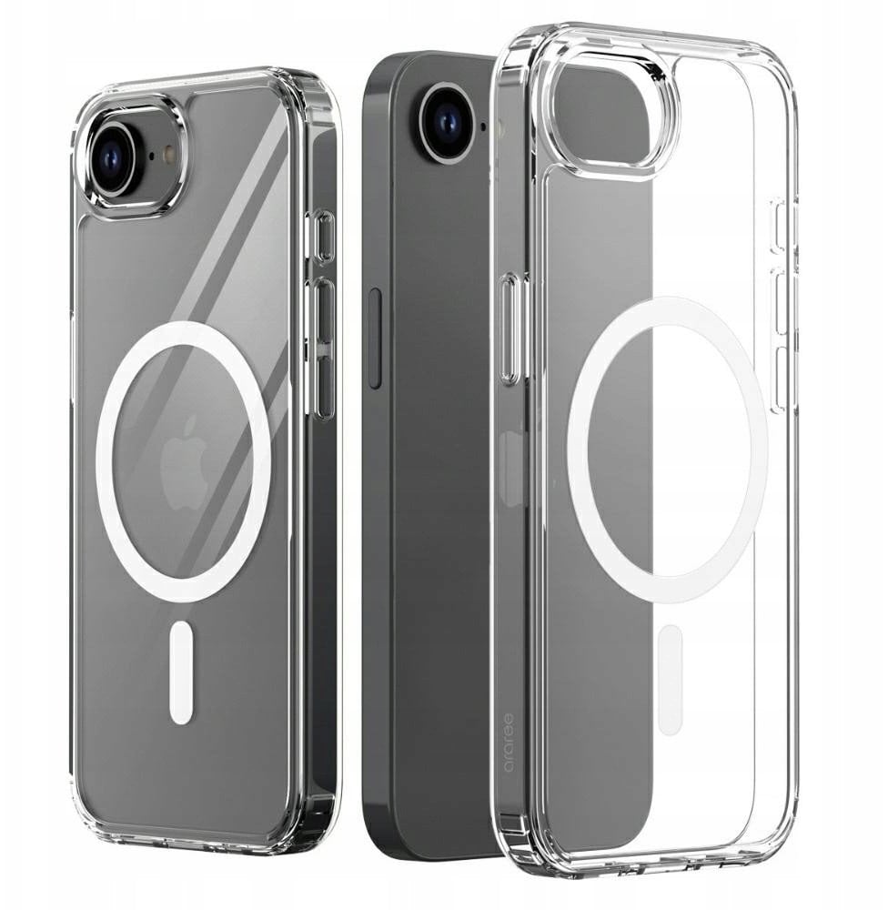 Araree Duple M MagSafe case for iPhone 16e transparent