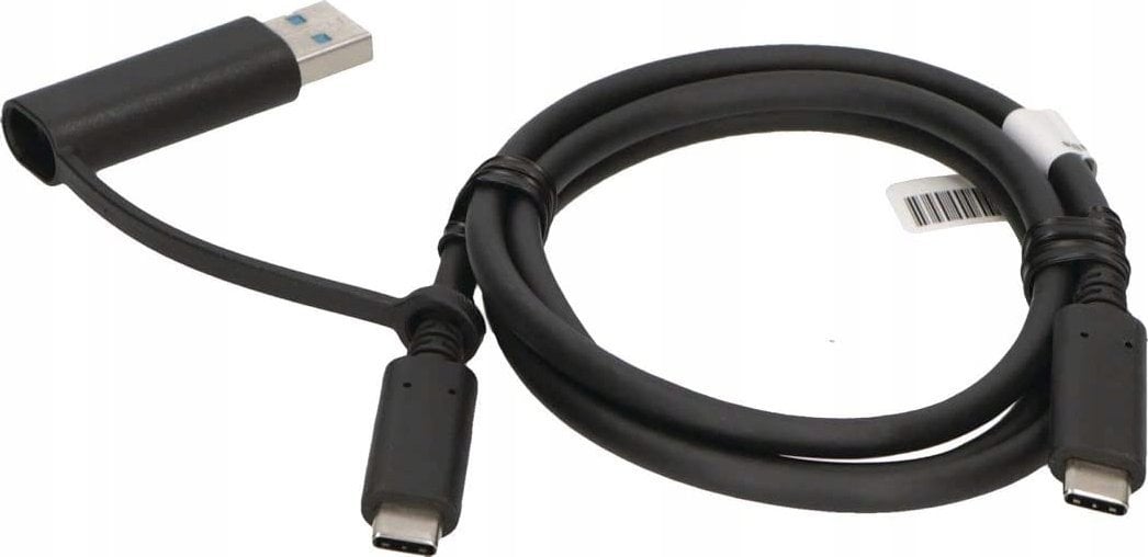 Kabel USB Lenovo USB-C - USB-C 1 m Czarny (USB-C Cable W/ Dongle TP)