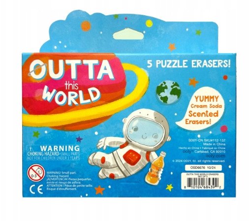 Pachnące Gumki Do Ścierania Kosmiczne Puzzle 5szt