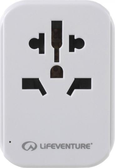 Lifeventure Adapter podróżny z USB i USB-C LIFEVENTURE WORLD TO EUROPE TRAVEL ADAPTOR Uniwersalny