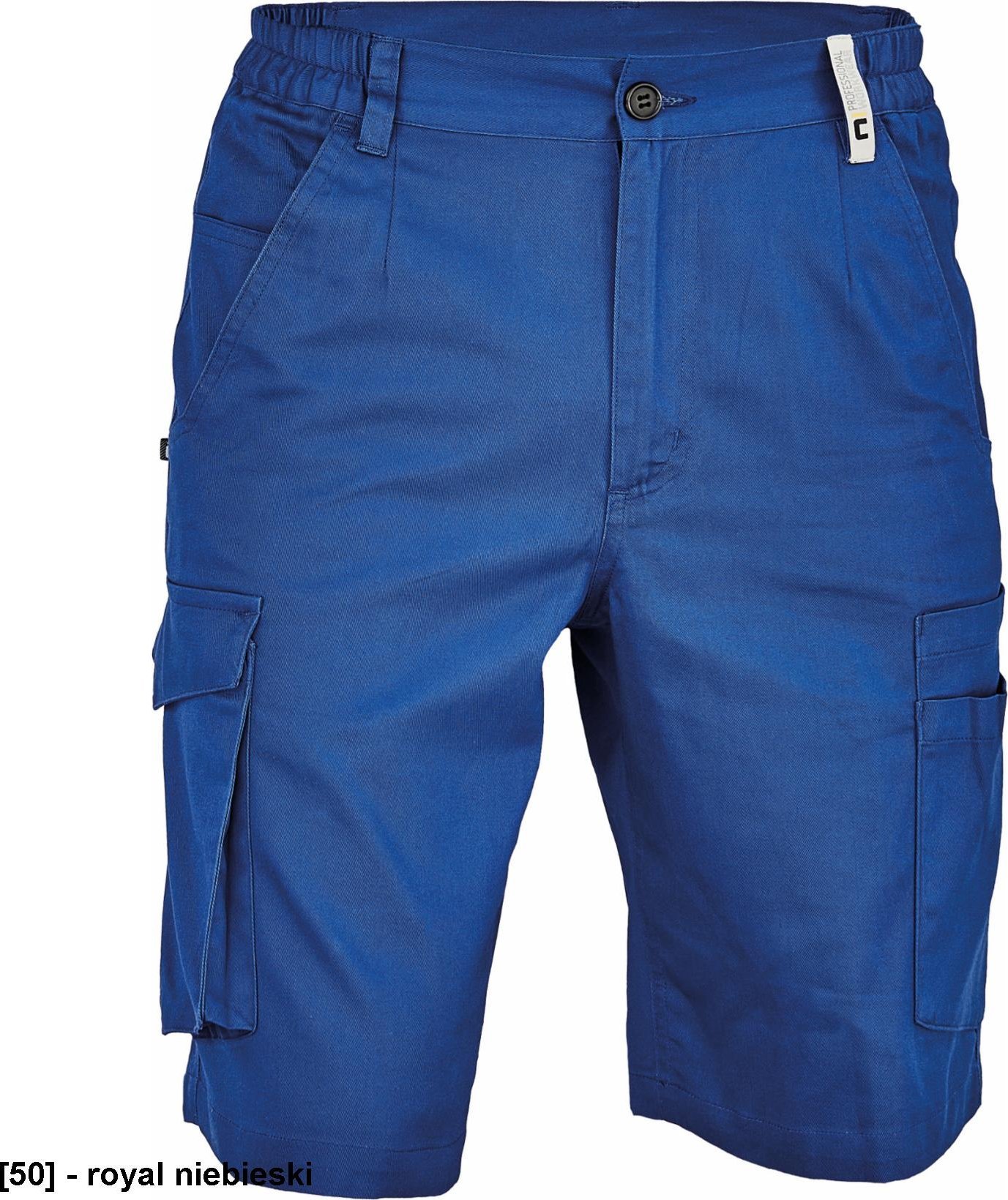 CERVA GIJON męskie szorty z elastyczną talią po bokach - royal niebieski 52