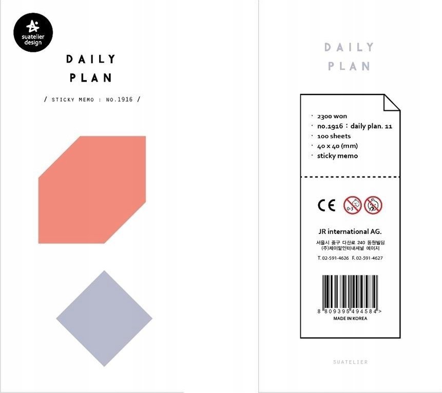 Teka Kartki klejone Znaczniki Kwadrat 100s