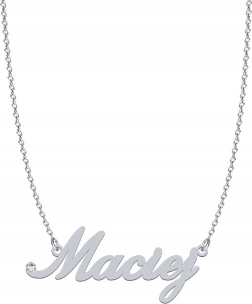 Radziszewska Jewellery Naszyjnik z imieniem MACIEJ srebro925 Dedykacja