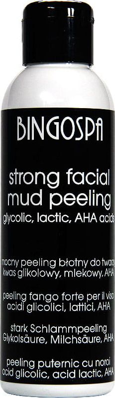 BingoSpa Mocny peeling błotny do twarzy - kwas glikolowy i mlekowy, kwasy owocowe 120 g