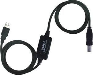 Kabel USB PremiumCord USB-A - USB-B 15 m Czarny (ku2rep15ab)