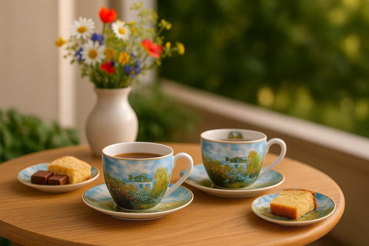 Komplet 2 filiżanek 270 ml + spodki The Artists Garden at Vtheuil