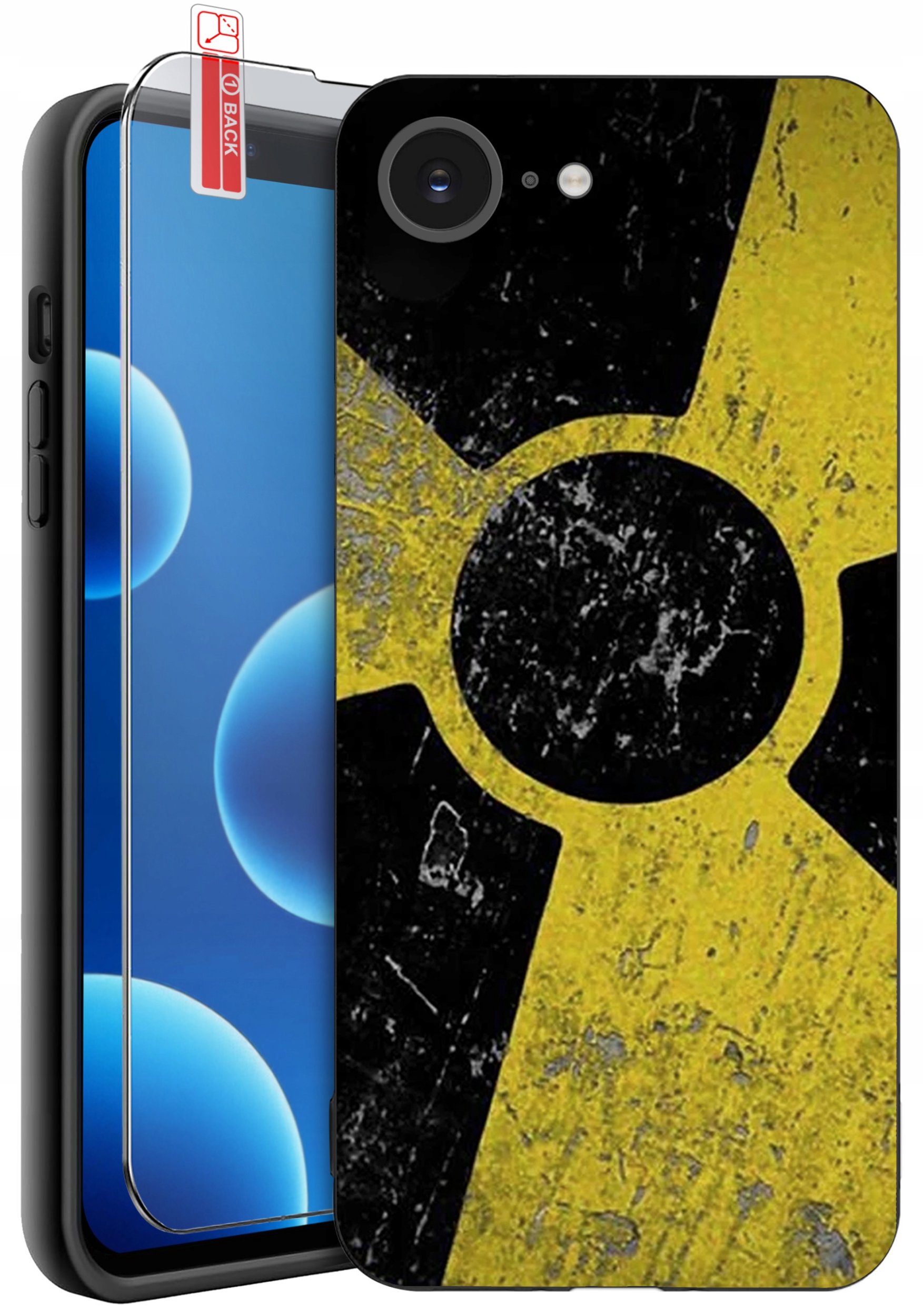 ETUI do iPhone 16e | WZORY | SILIKONOWE MATT CASE + SZKŁO 9H