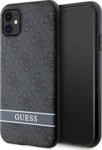 Guess Etui GUHCN61P4SNK Apple iPhone 11/XR szary/grey hardcase 4G Stripe