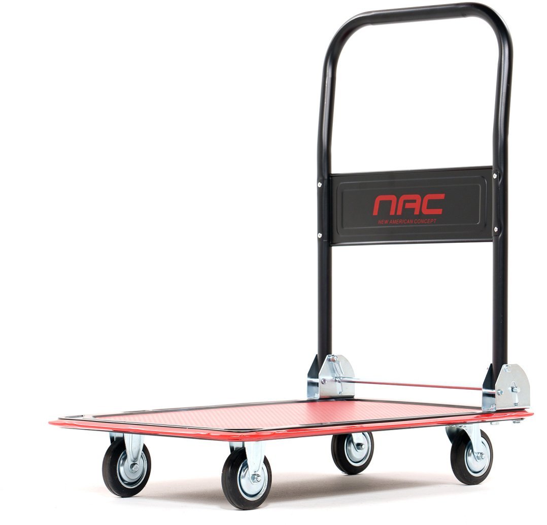 NAC 4-WHEEL WAREHOUSE TROLLEY 150kg PLATFORM 47x73x83cm