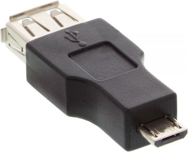 Adapter USB InLine microUSB - USB Czarny (31608)