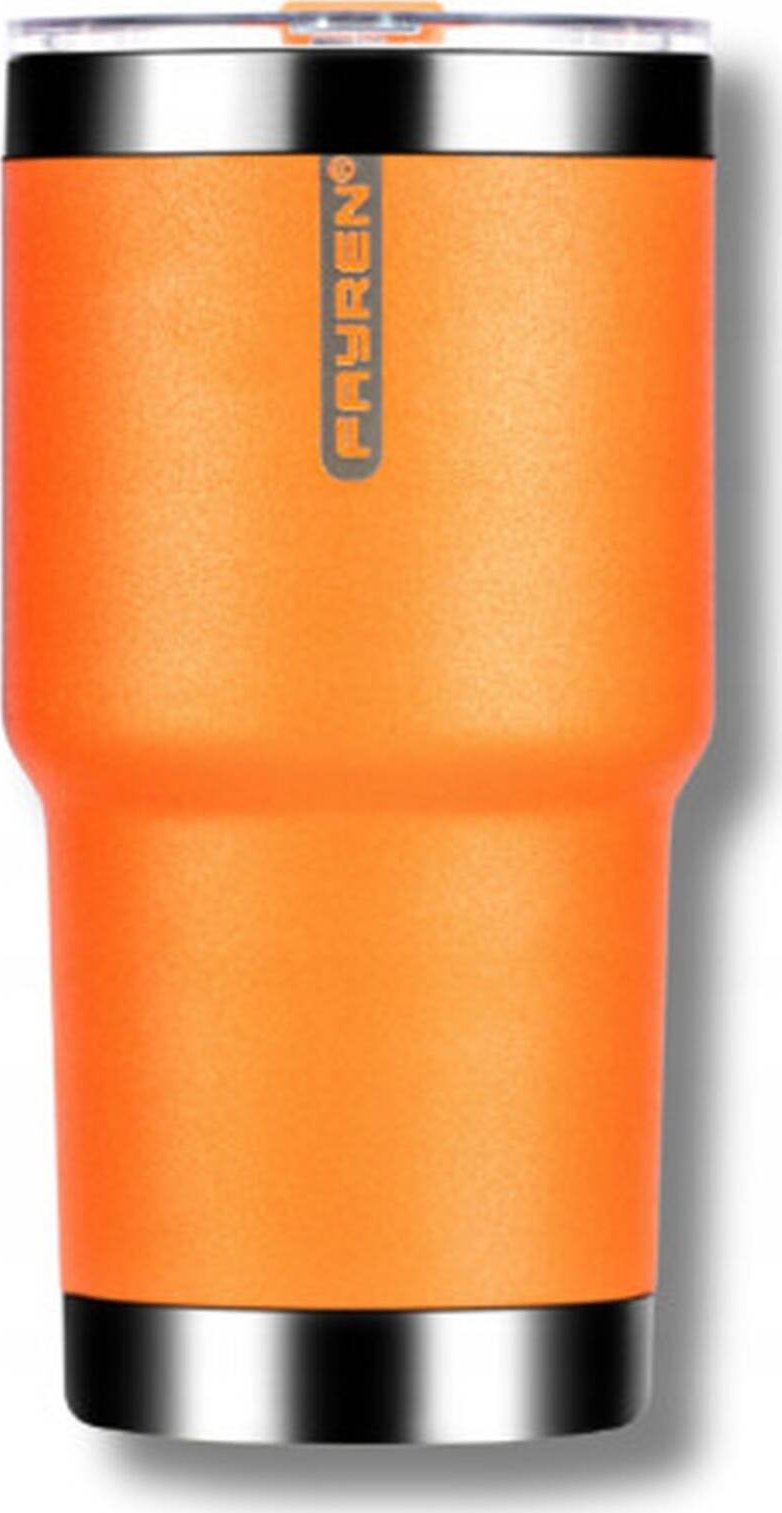 KUBEK TERMICZNY 580 ML FAYREN METRO POMARAŃCZOWY ZE STALI NIERDZEWNEJ