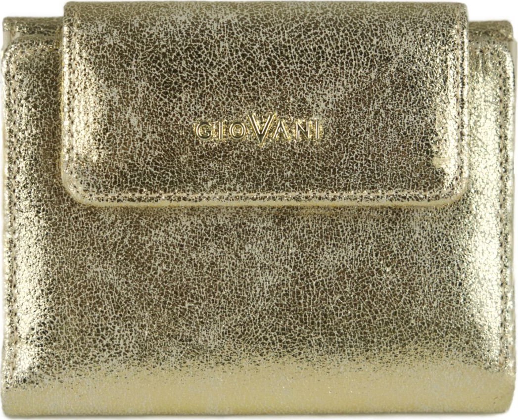 Giovani Mały portfel damski skórzany złoty marki giovani
