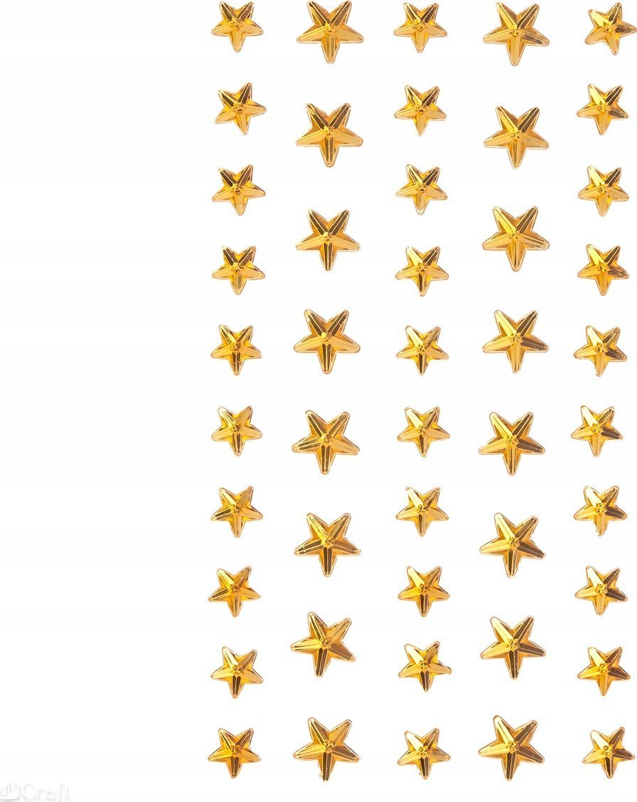 Teka Kryształki samoprzylepne gwiazdki złote 46szt