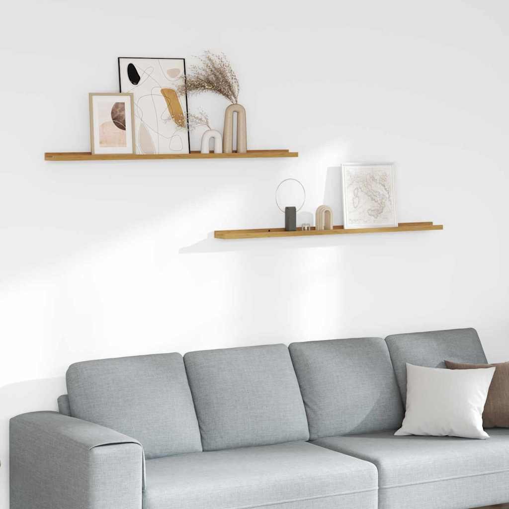 vidaXL Półki ścienne z półką Beżowy 115 x 9 x 3 cm