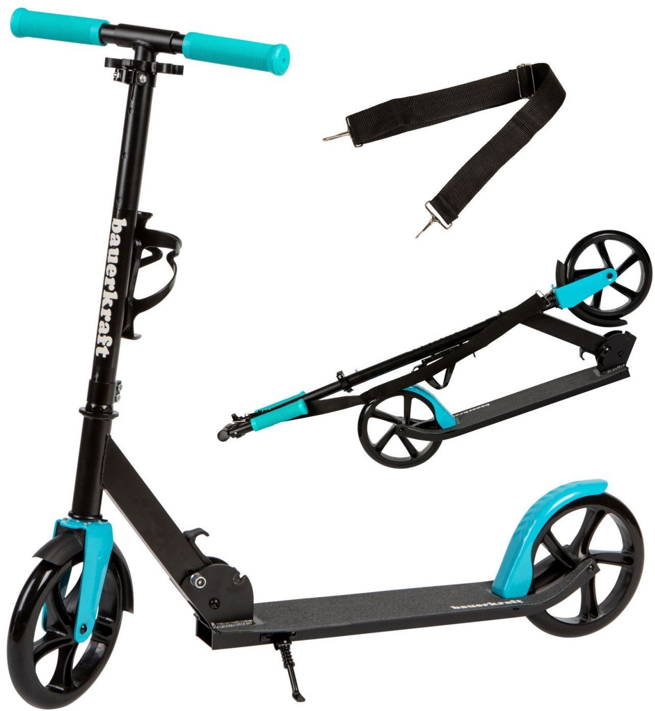 Duża składana hulajnoga 91-101cm uchwyt na bidon