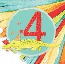 Teka Karnet kwadrat CL4206_PO Urodziny 4 Chłopiec