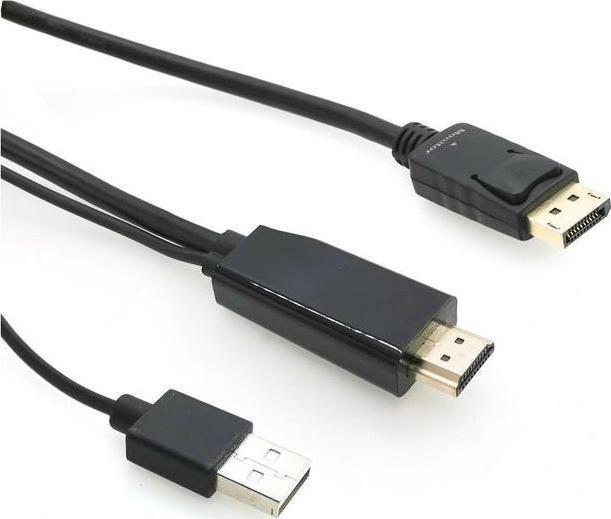 Kabel MicroConnect DisplayPort - HDMI 1 m czarny (HDMI-DP-CON1)