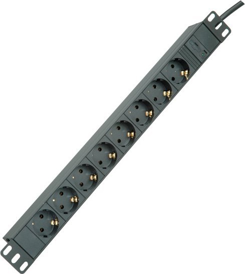 Listwa zasilająca Roline ROLINE 48.26cm 19 Zoll Socket strip 8-way C14 plug black 2.0 m - 19.07.1623