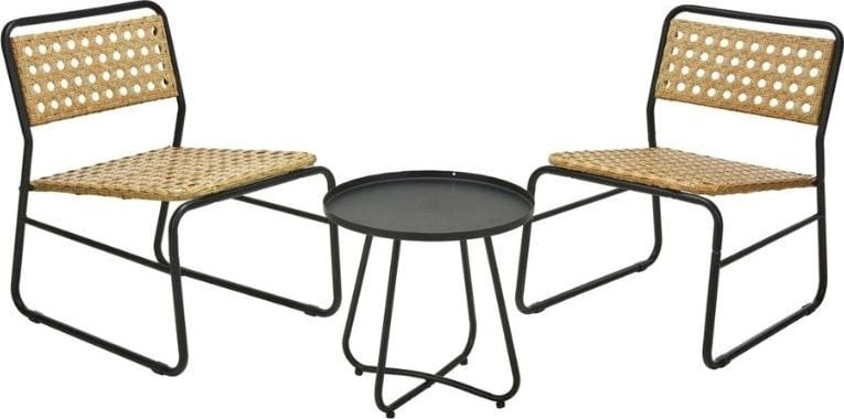 Ambiance Zestaw mebli ogrodowych z rattanowym wykończeniem