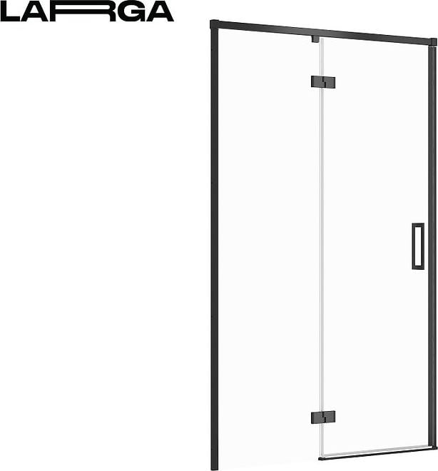 Cersanit S932-130 Drzwi Na Zawiasach Kabiny Prysz Larga Czarna 120x195 Lewe Szkło // KNC.DRZ-LARGA-120X195-TR-L-CZ