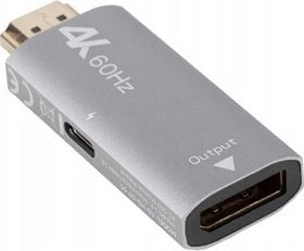 Adapter AV Lanberg HDMI - HDMI srebrny (AD-HD-DP-01)