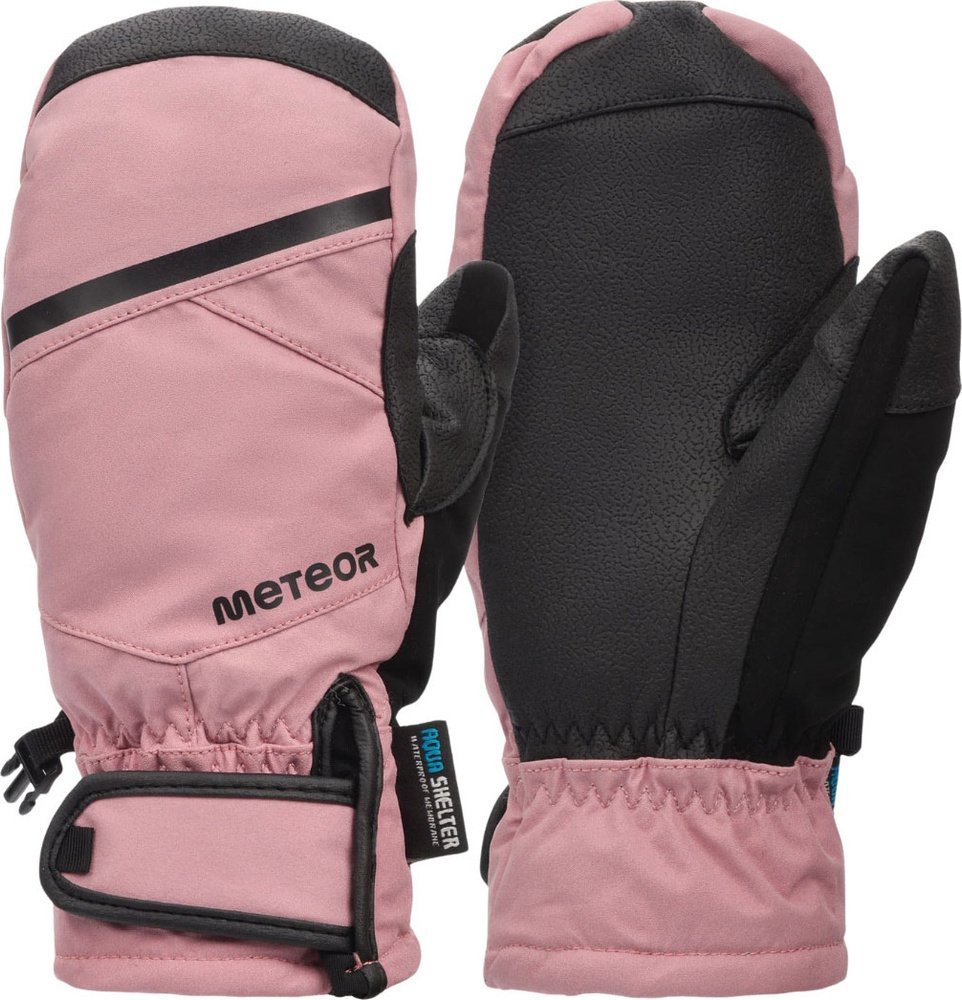 Meteor Rękawiczki zimowe Hazy różowo-czarne 17724-17725-17726 XS