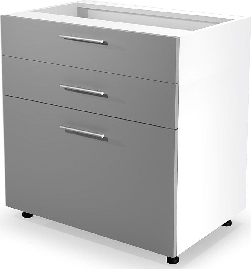 Elior Szafka kuchenna dolna z szufladami Limo 11X - jasny popiel połysk