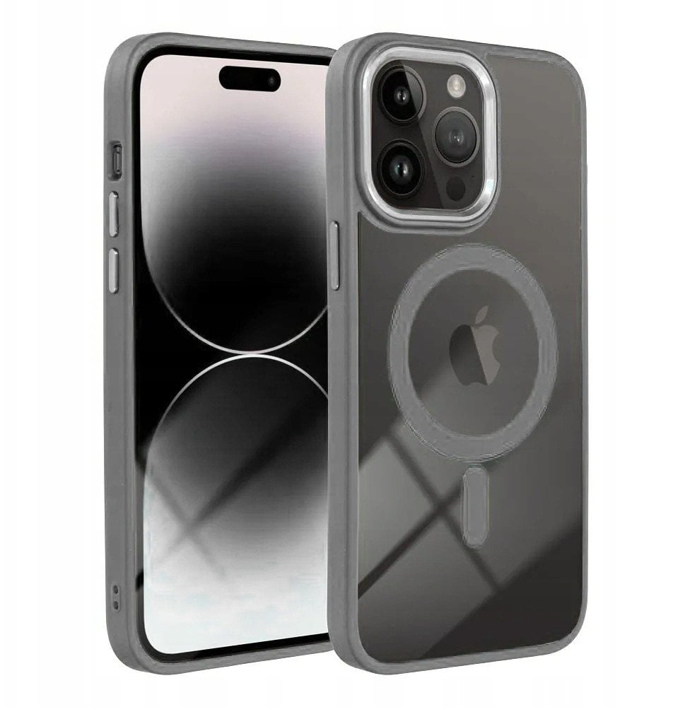 Futerał COLOR EDGE MAG COVER kompatybilny z MagSafe do IPHONE 16e (SE 4 2025) tytanowy szary