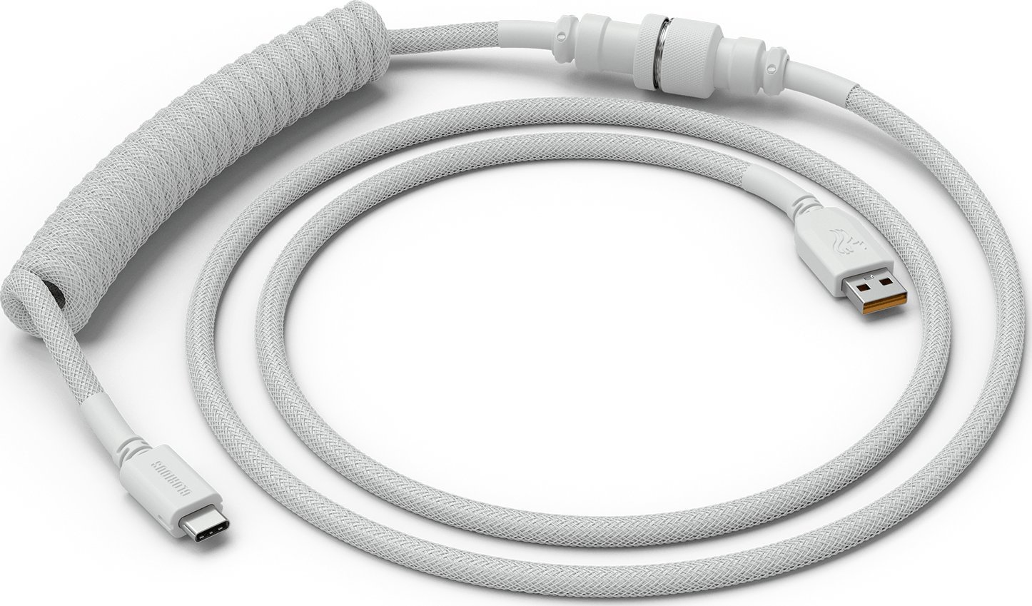 Kabel USB Glorious USB-A - USB-C 1.36 m Biały (GLO-CBL-COIL-WHITE)
