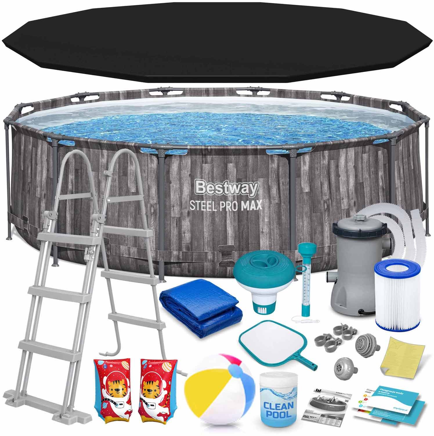 Bestway Basen stelażowy Steel Pro Max 366cm 18w1 (5614X)