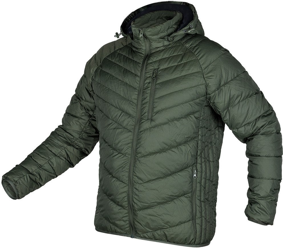 Kurtka Mix&Match, pikowana, puchowa, lekka, oliwkowo-czarna, rozmiar XXXL