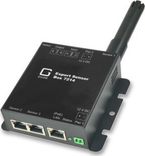 Triton GUDE 721412 Czujnik Expert LAN do monitorowania temperatury, wilgotności i wejść/wyjść, PoE