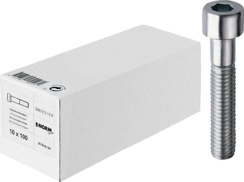 E-NORMpro DIN 912, 8.8 ocynk.galwan., M6x80, opak.handl., E-NORMpro