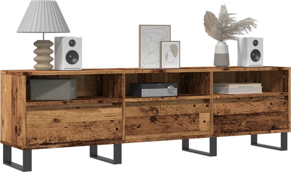 vidaXL vidaXL Szafka pod TV, stare drewno, 150x30x44,5 cm
