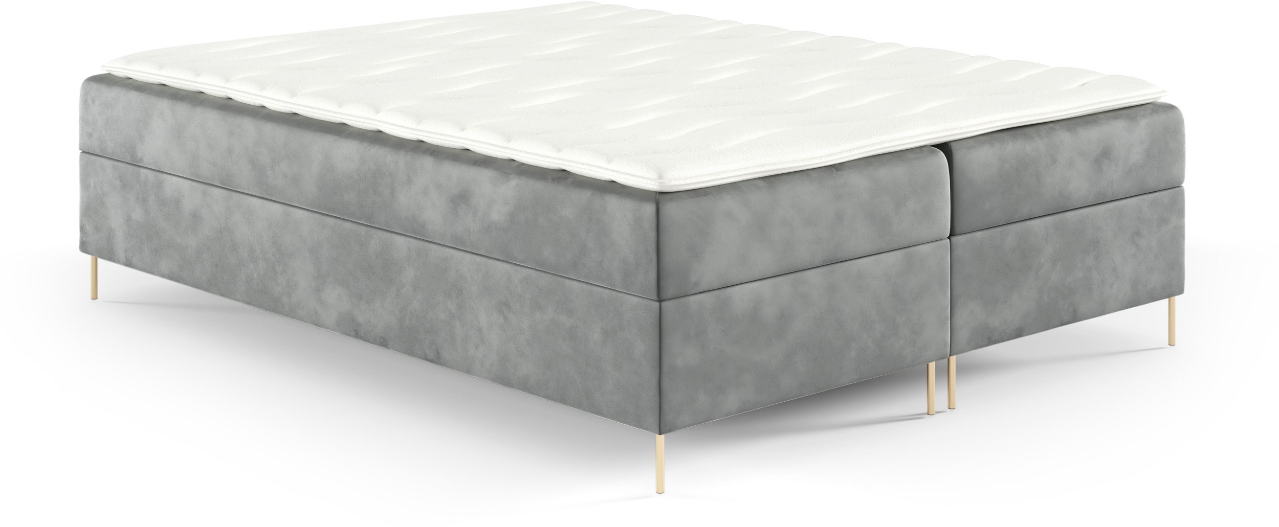 Łóżko kontynentalne Box 160x200 z nogami ( bez zagłówka) riviera 91