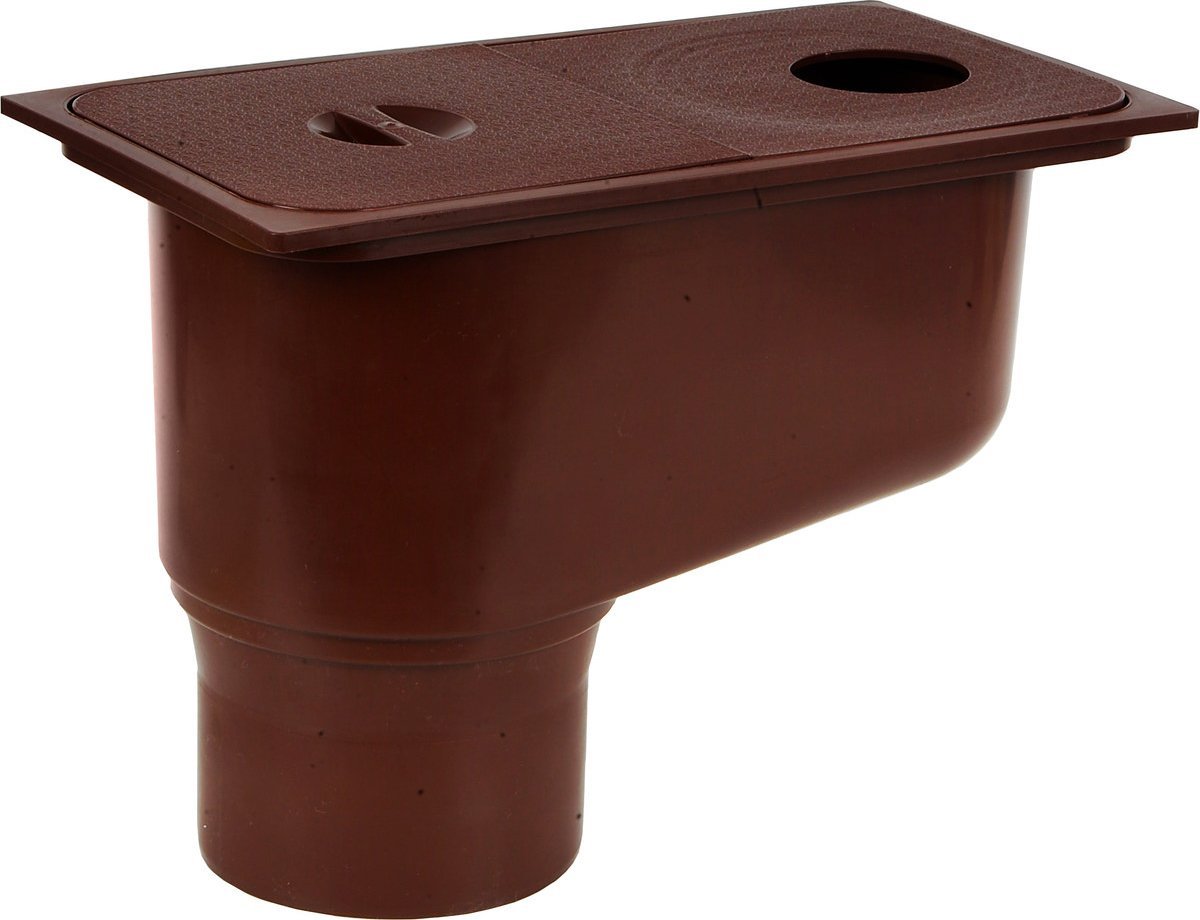 Kaczmarek Studzienka odpływowa rynny 75x100x110 wypływ pionowy, kolor brązowy