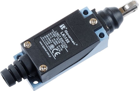 Spamel Łącznik krańcowy 1Z 1R metal / tworzywo popychacz z rolką obrotową (LK122)