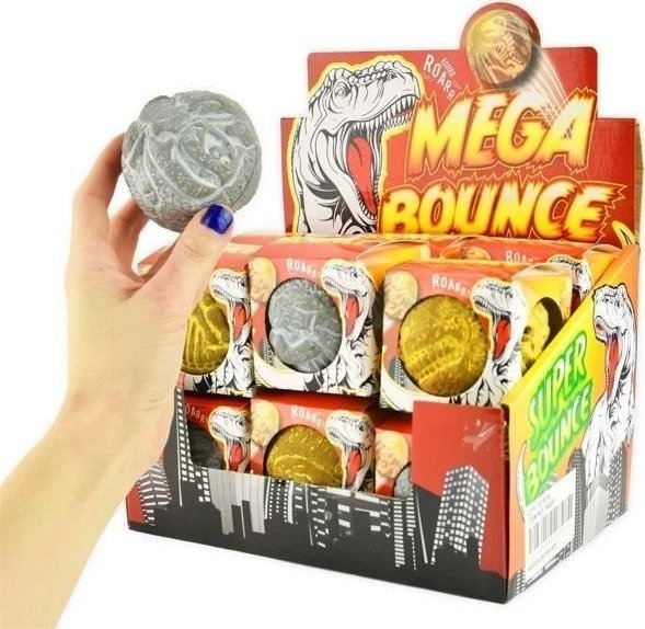 Piłka Dino wysoko odbijająca się 8cm MIX